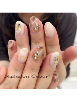 ネイルサロン クール(Nailsalon Coeur)/ニュアンスネイル　大理石