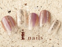 アイネイルズ 町田店(I nails)/くすみキラキラ塗りかけ 6480円