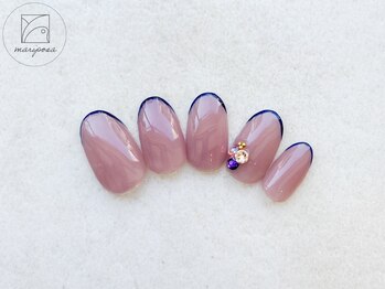 マリポッサ(mariposa)/ワンカラー＆細フレンチ