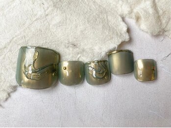 アイネイルズ 梅田店(I nails)/ミラーぷっくりゴールド¥9200