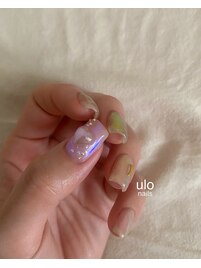 ブルーの光とハート