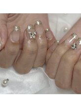 レイリーネイル(Reilly nail)/那覇ネイル/ラメフレンチ