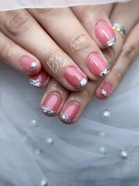 ガラスフレンチネイル