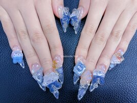 【チップ長さだしネイル】