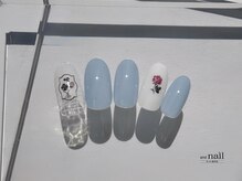 アンドラッシュ アンドネイル 本郷三丁目駅前店(and lash/and nail)/シンプル全体アート/ベーシック