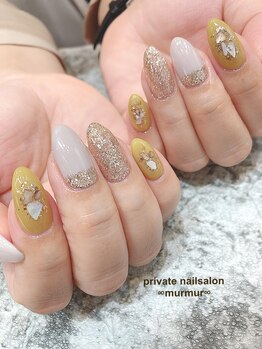 プライベート ネイルサロン マーマ(murmur)/キラキラシェルネイル