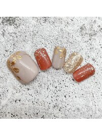10月フットネイル¥8800