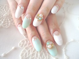 【夏】ビジューネイル
