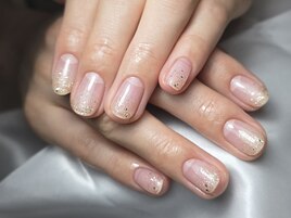 シンプルネイル／ラメグラデ