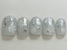 ネイルメゾン 天神店(NAIL MAISON)/ラメグラ冬ストーン¥9000