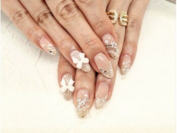 ドルチェネイル(Dolce.Nail)/.*.:.ツイード☆リボン.:.*