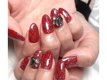 エイミーユア(Eimmy Yua)/赤フラッシュネイル