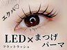 【次世代アイラッシュ】LEDフラットラッシュ〈100本〉×まつげパーマ ￥11000