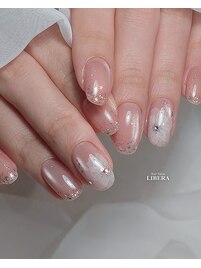 たらしこみフラワー 桜ネイル