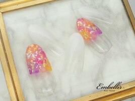 (995)垂らしこみ風ネイル