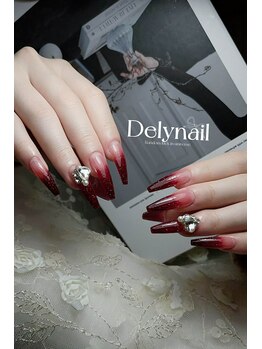 デリーネイル(Dely_nail)/深みボルドーのグラデーション