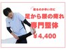 【座るのが辛い方に】足~腰の痺れ専門整体 60分¥4,400