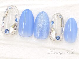 爽やか＊きらきら囲みNail