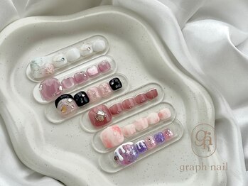 グラフネイル(graphnail)の写真/フットネイルの時期♪豊富なデザインで大好評の【定額コース￥8500】ワンカラー・つけ放題も♪