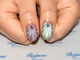 カラフルマグで貝がらネイル☆