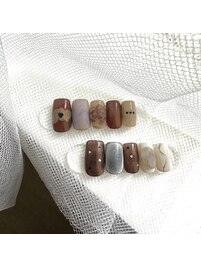 バレンタインネイル