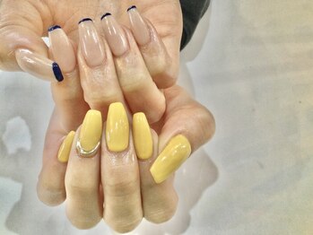 フリースタイル(Free Style)/☆ラインフレンチ春色アシメ☆