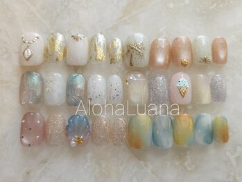 アロハ ルアナ 大宮本店(Aloha Luana)の写真/ショートネイルも定額デザインで可愛く♪毎月変わる６種のデザインから選択OK！カラーチェンジも対応可能★
