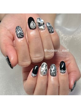 エムネイル ブランチ(Mネイル branch)/satomi担当:黒系ツイード