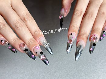 モナサロン(Mona salon)/クロムネイル 黒 ハート