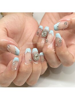 トータルビューティーローズ(Rose)/パステルブルーフレンチ