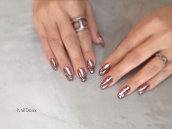 ネイル ドゥ 岡山駅前店(Nail Doux)/☆ピンクミラーネイル☆