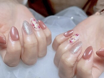 定額シンプル♪押し花ネイル☆