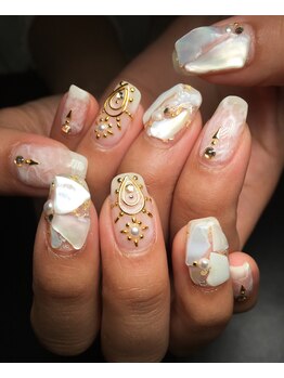 ネイルサロン アイル(nail salon i’ll)/クラッシュシェルネイル☆