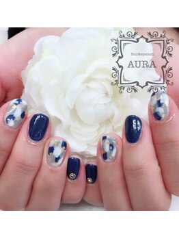 ネイルアンドアイラッシュ アウラ(AURA)/☆ハンド・ネイビー☆