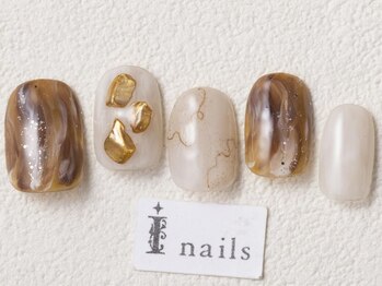 アイネイルズ 渋谷店(I nails)/ブラウンマーブルニュアンス