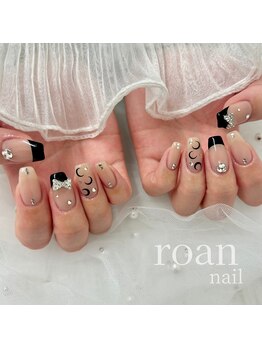 ロアンネイル(roan nail)/黒フレンチ☆