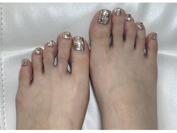 ピピーネイルズ 新宿(PIPPY NAILS)/フット/ラメ