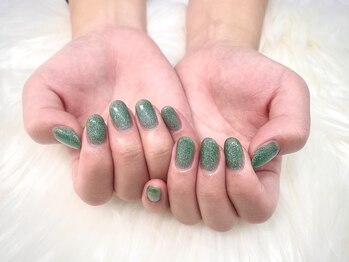 イマージュ(image)/グリーンラメネイル☆SAYAKA