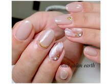 アース(Earth)/大理石ネイル