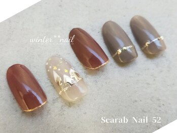 スカラべネイル52 春日部(Scarab Nail 52)/Winter♪Design¥7900