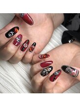 爪屋べっぴん堂/レッド＆ブラックネイル