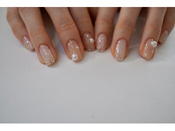 オブヘア ジユウガオカ(of HAIR jiyugaoka)/キラキラ×パールネイル