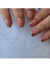 リアンスネイル ヴィヴィッド 岡山店(LianS nail ViViD)/バーチャルミラーフレンチ