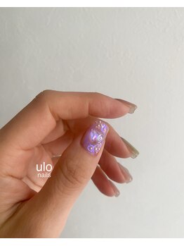ウロネイルズ(ulo nails)/うるうるブルーに輝くハート