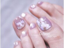 ドルチェ アージョ(dolce agio)/【フットネイル】手描きフラワー