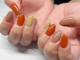 秋色こっくりネイル