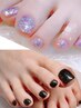  RUNE担当☆【フット】ワンカラー¥4,500　親指アート¥5,000