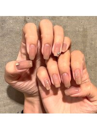 シースルーホリデーネイル