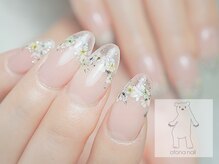 オトナネイル(otona nail)/押し花×クリアフレンチネイル