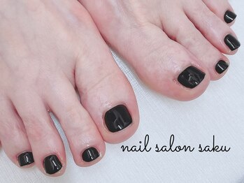 サク(saku)/フットネイル/ブラック
